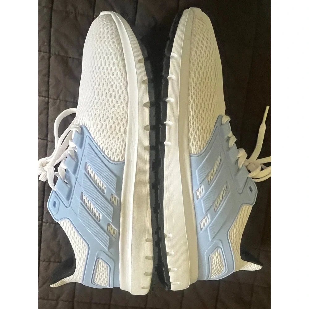 Adidas Energy Cloud Running Shoes White Light Blue Womens Sneakers Activewear